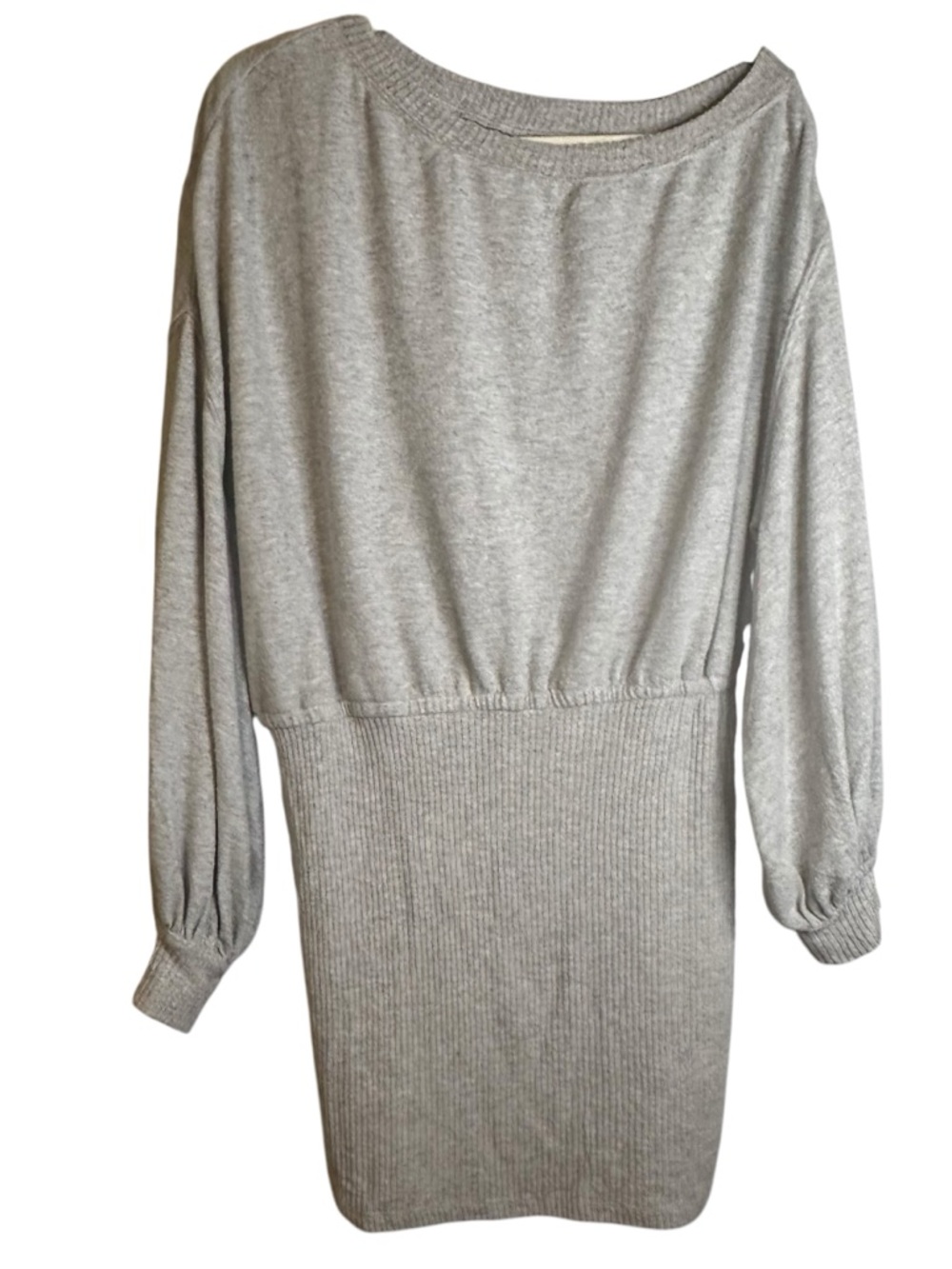 Free People Beach Last Call Mini Dress Gray Medium Slouchy OB1245568 Cozy Soft - Picture 2 of 13